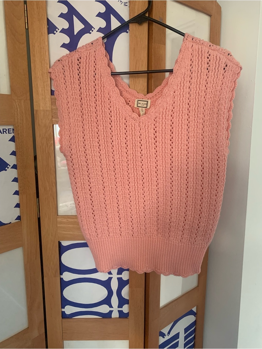 Pink Crochet Sweater Vest